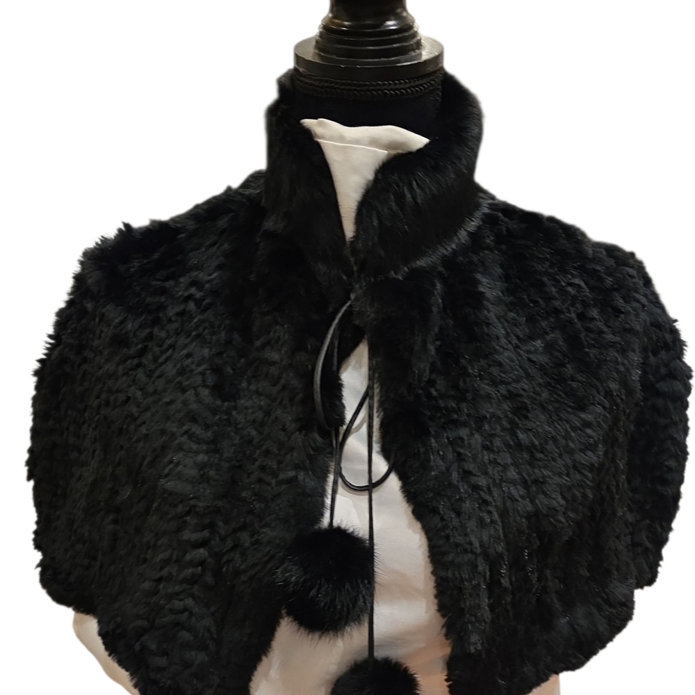 Harry Angd Black Rabbit Fur Bolero